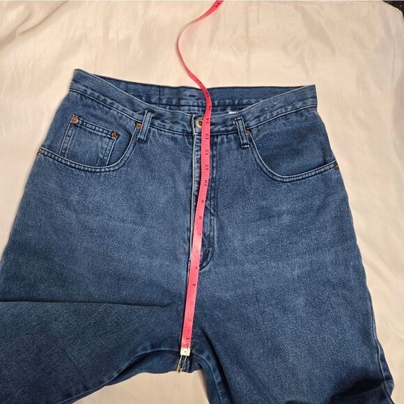 VINTAGE 90s medium wash tapered leg high rise‎ mom jeans 12/14 - Picture 7 of 8
